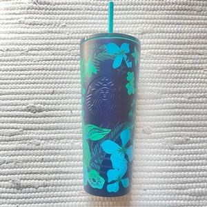 Starbucks Summer 2022 US Release 24 Oz Navy Floral Stainless Steel